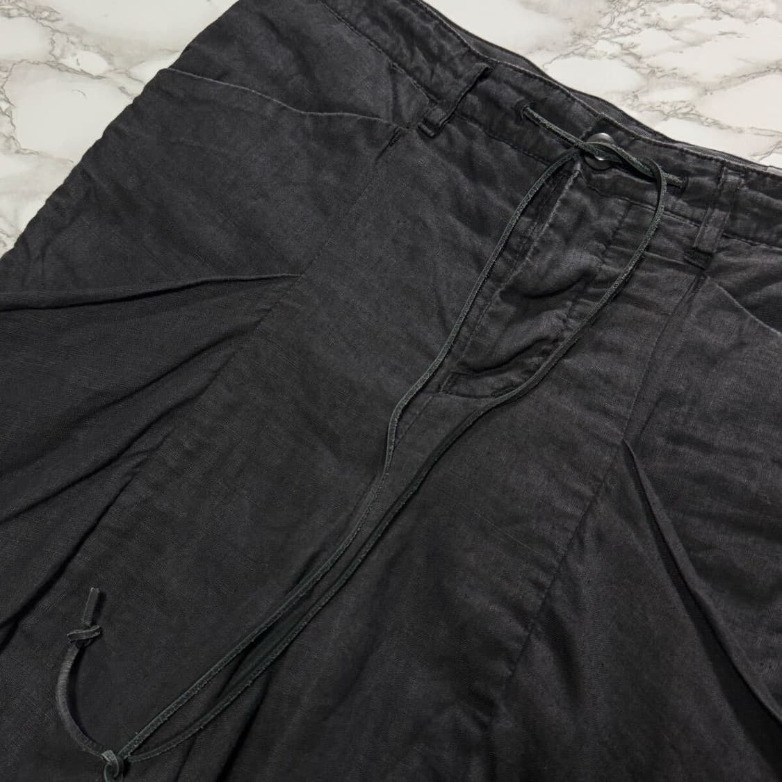 kazuyuki kumagai attachment 린넨 워싱 하프팬츠 상품이미지3