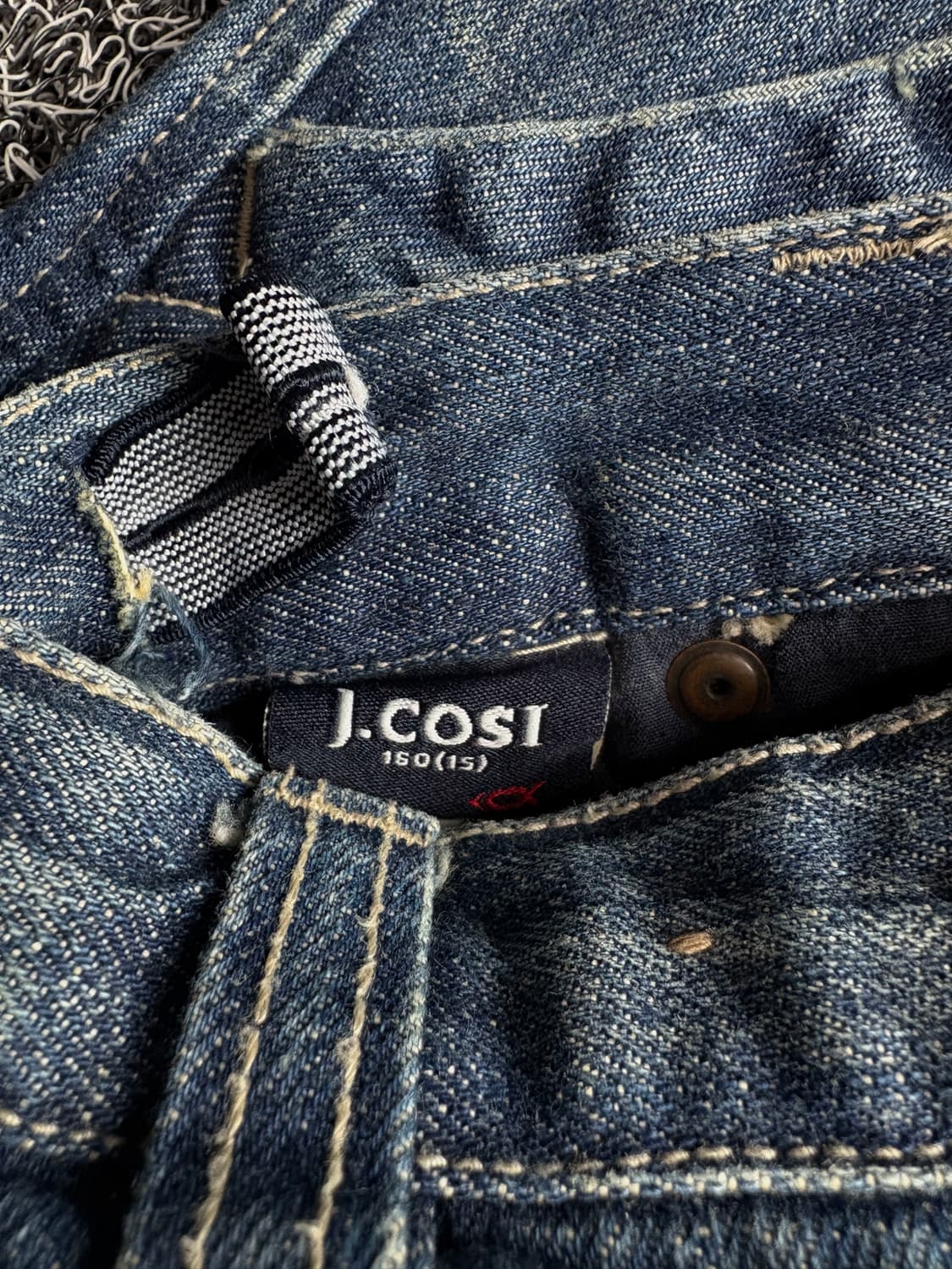 00s y2k 빈티지 퍼티그 카고 데님 팬츠 1477 상품이미지4