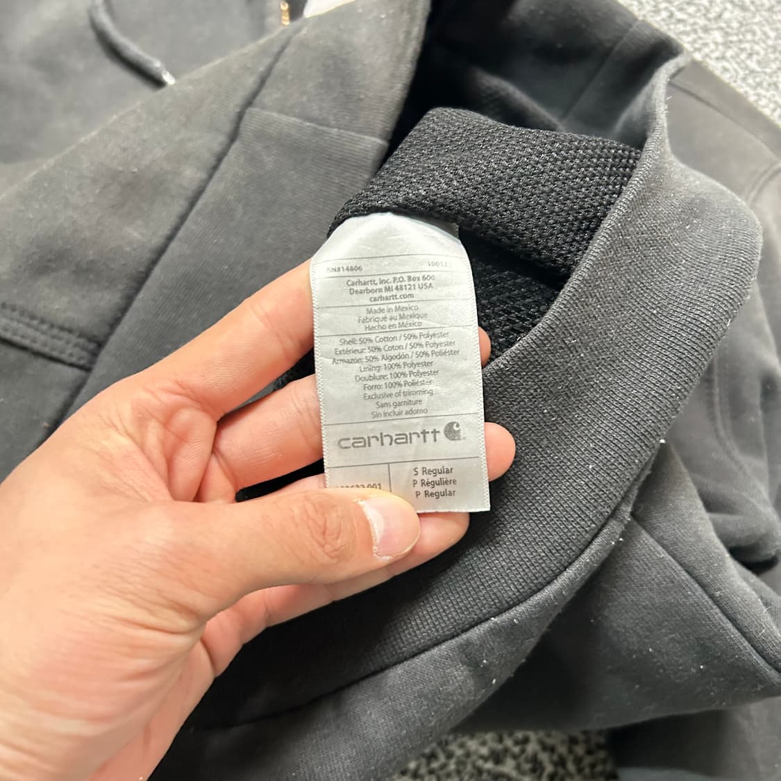 칼하트(Carhartt) 써멀 후드집업 블랙 상품이미지5