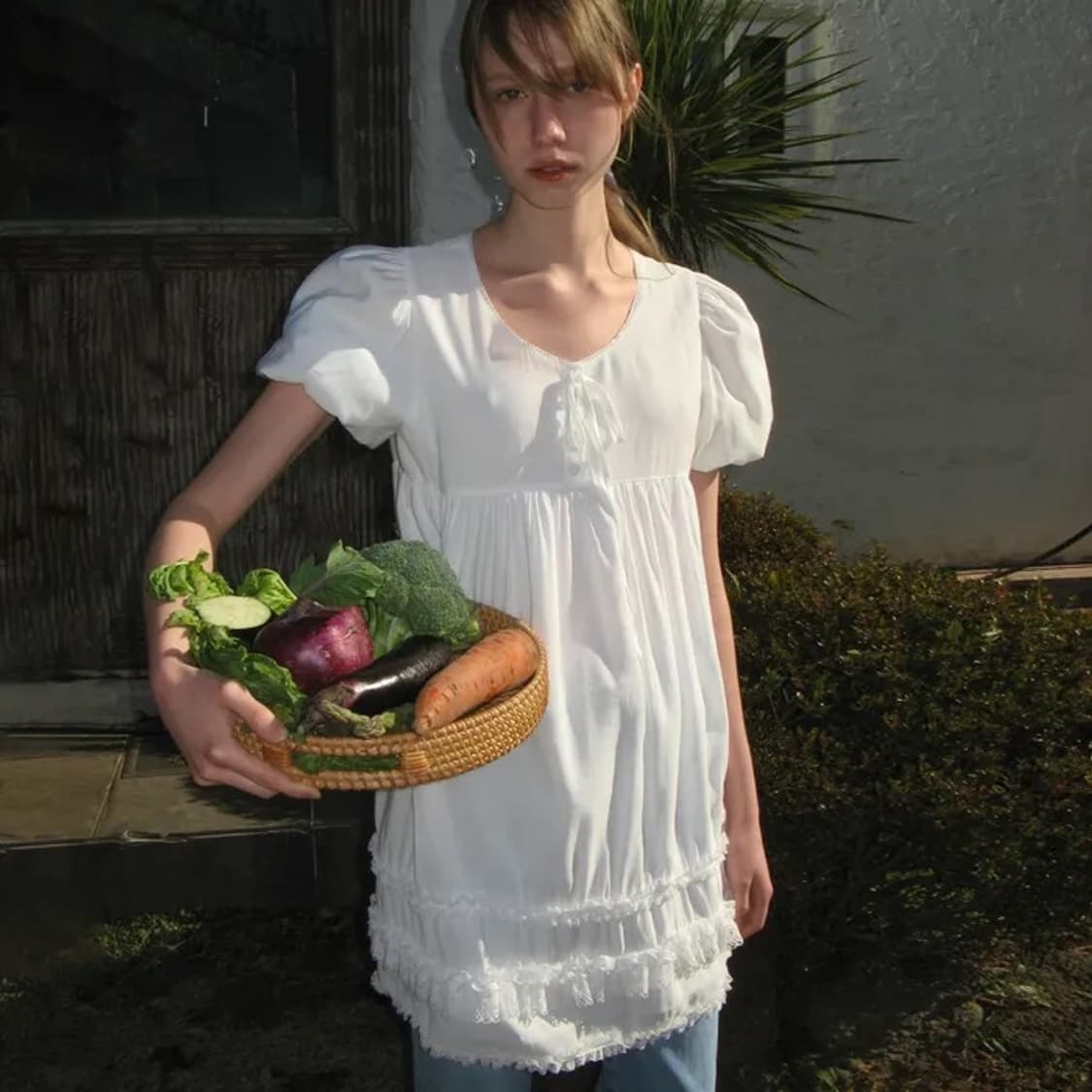 시눈 레이스 퍼프 드레스 상품이미지1