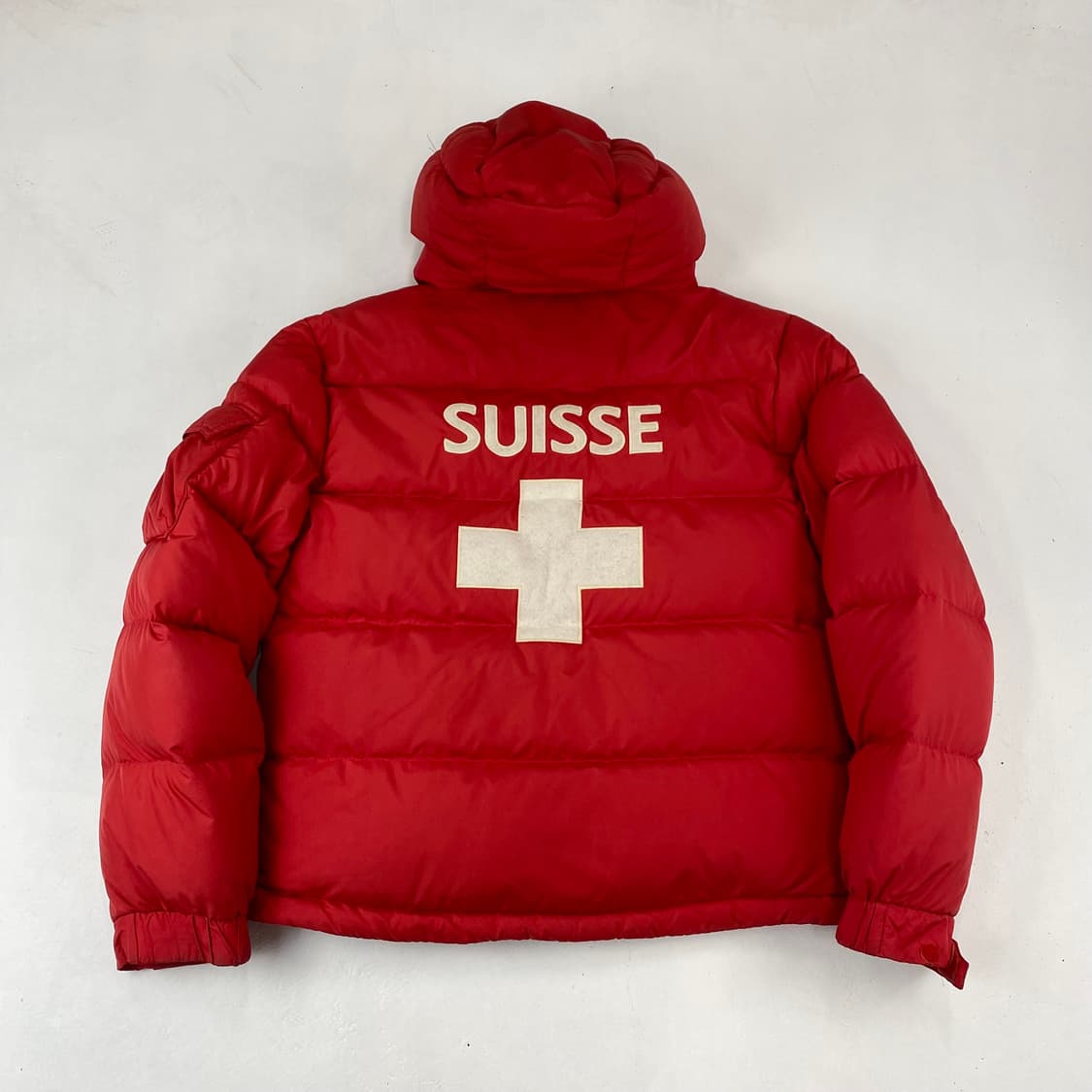 폴로 자수 빅포니 스위스 레드 푸퍼 다운 숏 패딩 (100) 상품이미지2