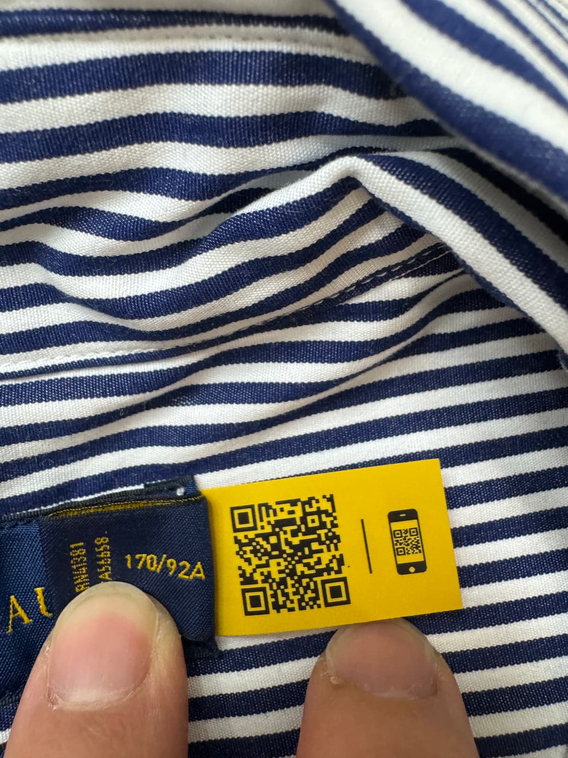 폴로랄프로렌 스트라이프셔츠 블루 클래식핏s 상품이미지4