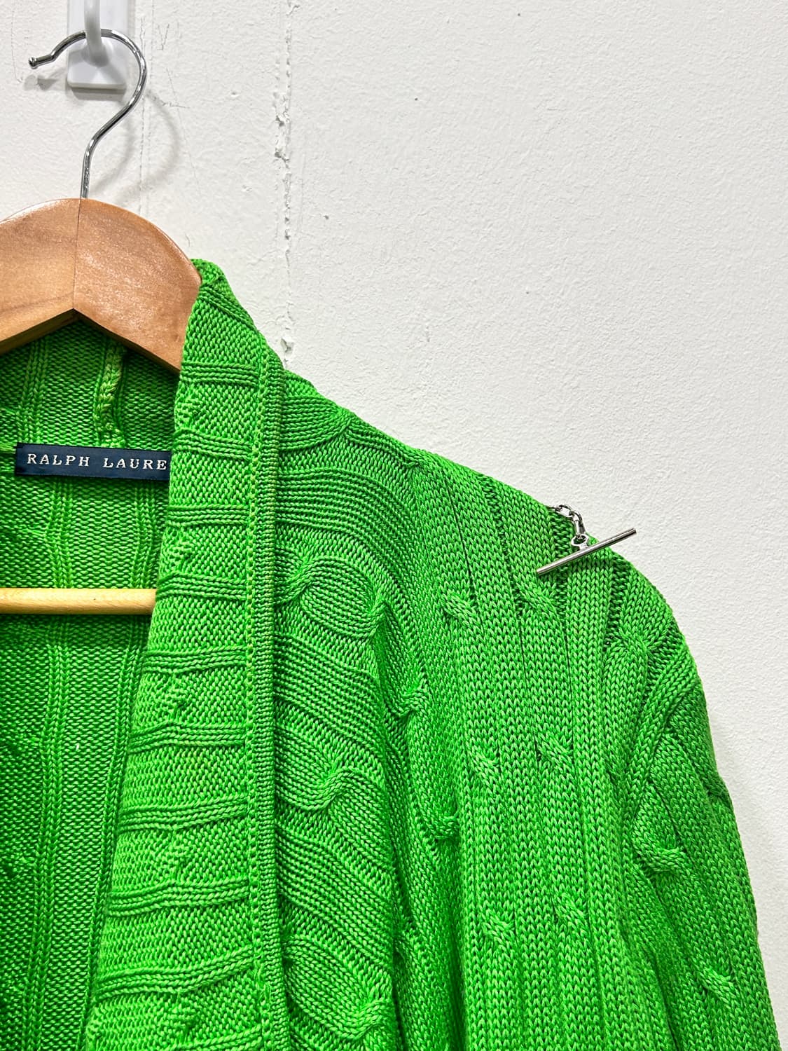폴로랄프로렌 케이프 니트 가디건 M 그린 상품이미지2