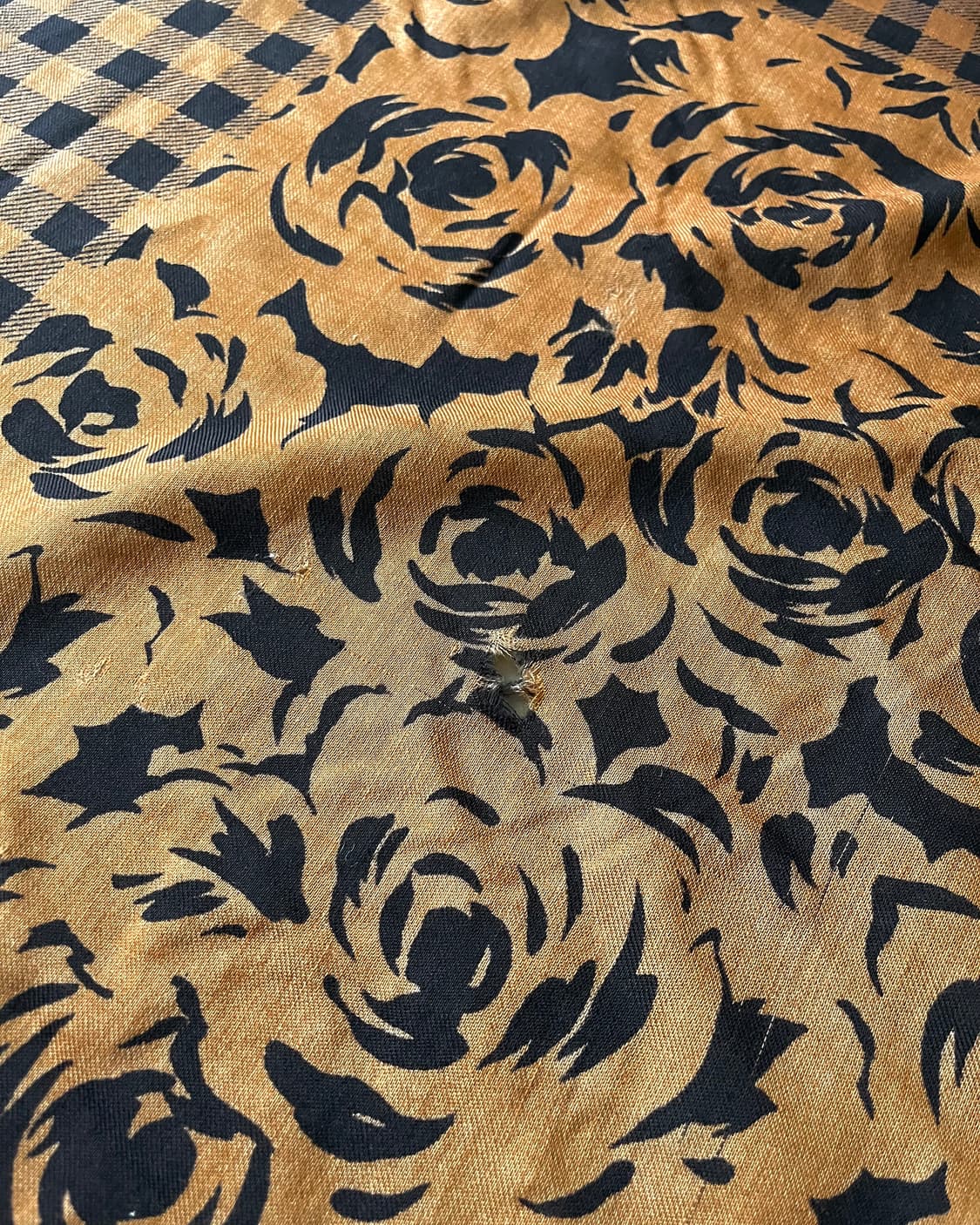 Jpn Vintage Rose Patten Wool Scarf 상품이미지8