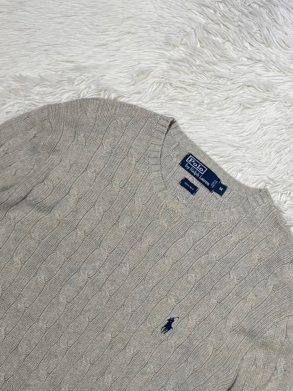 폴로랄프로렌 네이비포니 실크 케이블 니트 상품이미지4