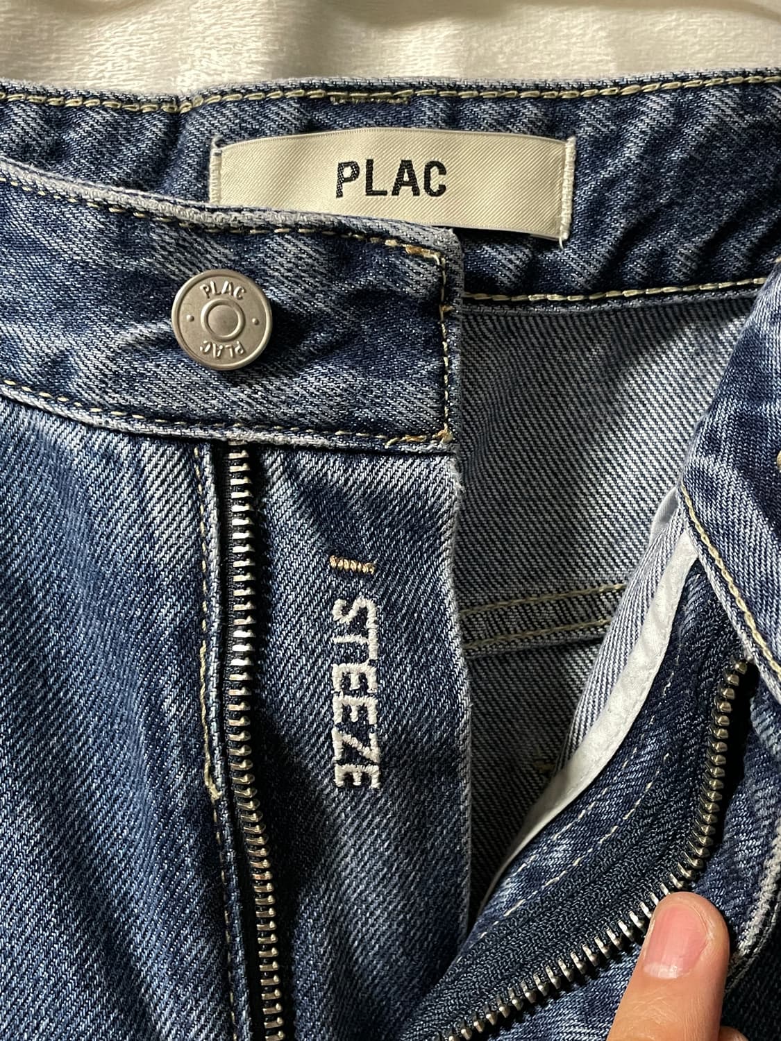 32) PLAC 청바지 스트레이트 세미 와이드 데님 팬츠 상품이미지2