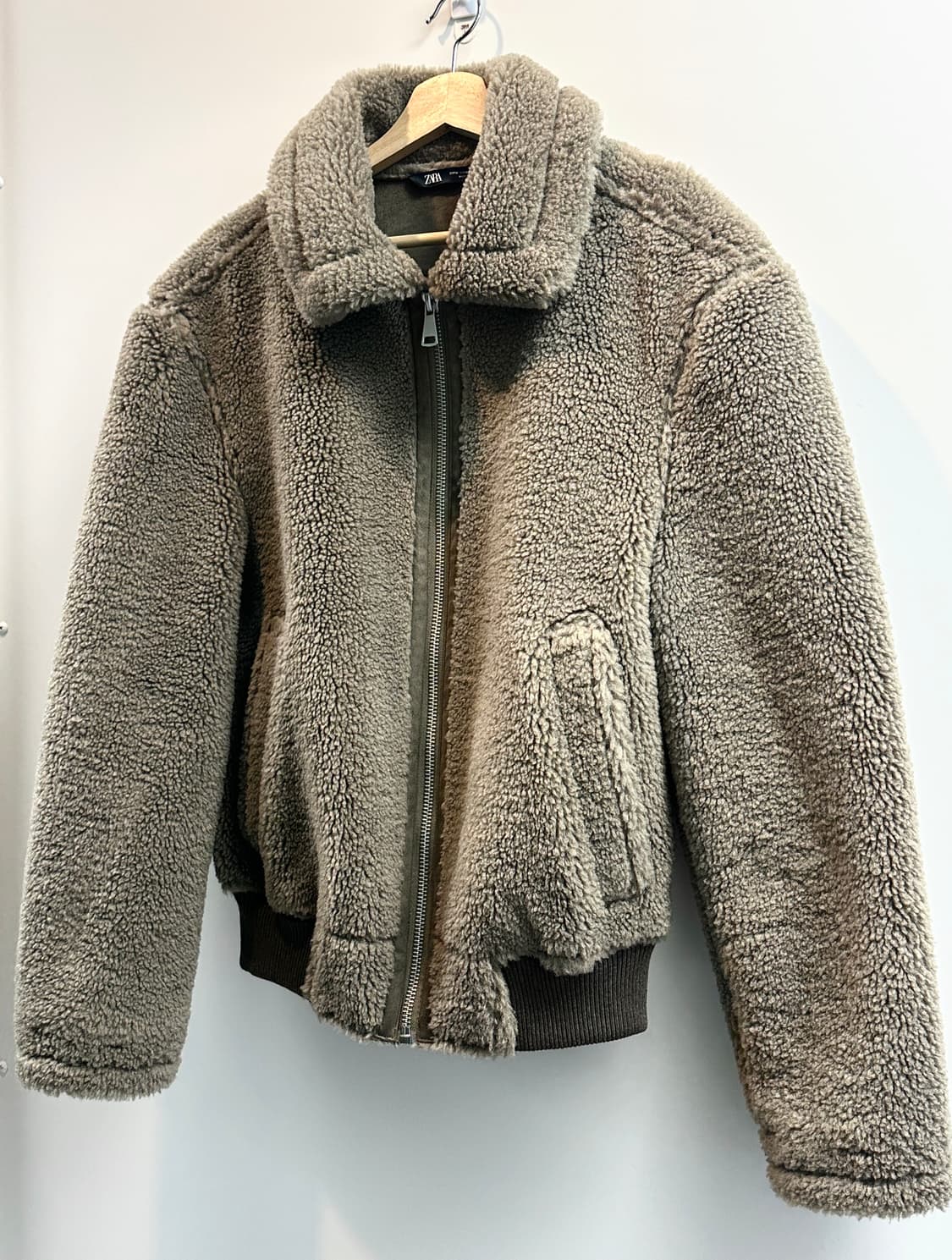 자라 포우 셔링 양털 자켓 (M, 새상품) 상품이미지6