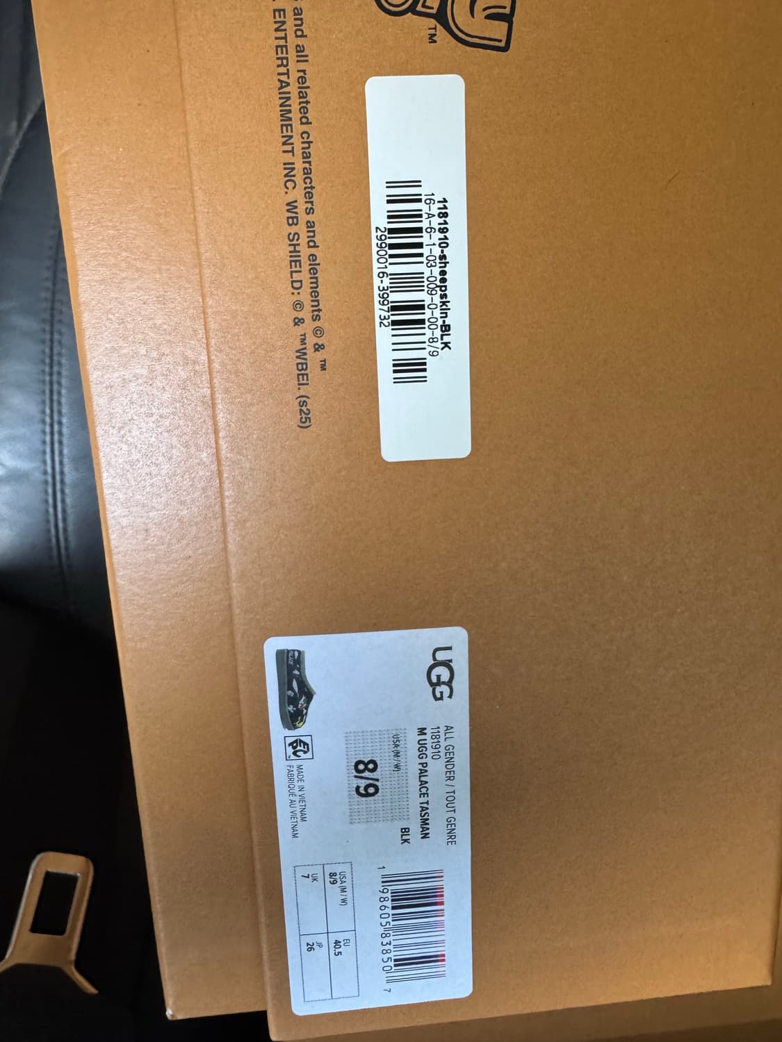 UGG x Palace x 루니툰 타스만 블랙 260 새상품 입니다 상품이미지2