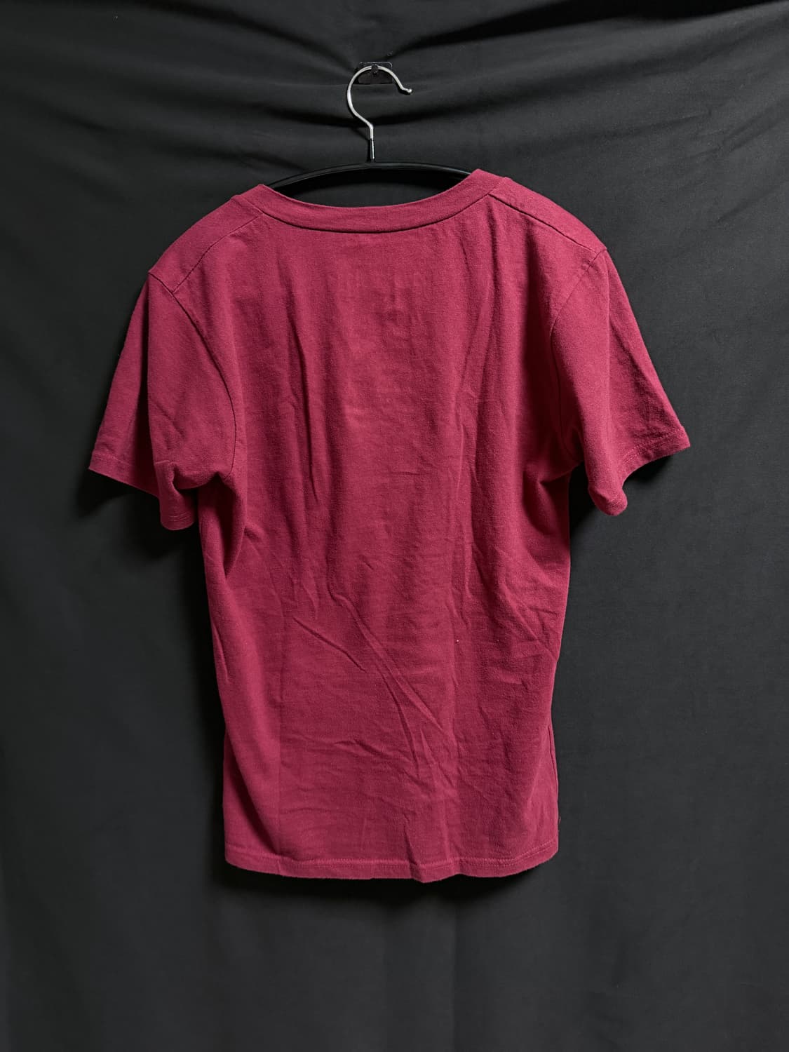 Burgundy V-neck T-shirt 상품이미지5