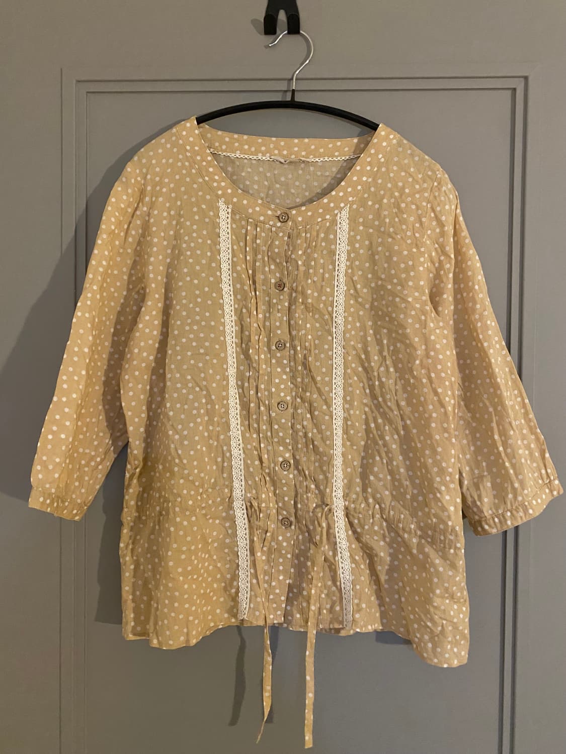 빈티지 모리걸 메이플필 더트 살구 블라우스 상품이미지1