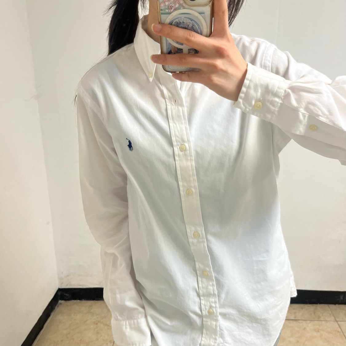  Polo Ralph Lauren Navy Pony White Shirt 상품이미지2