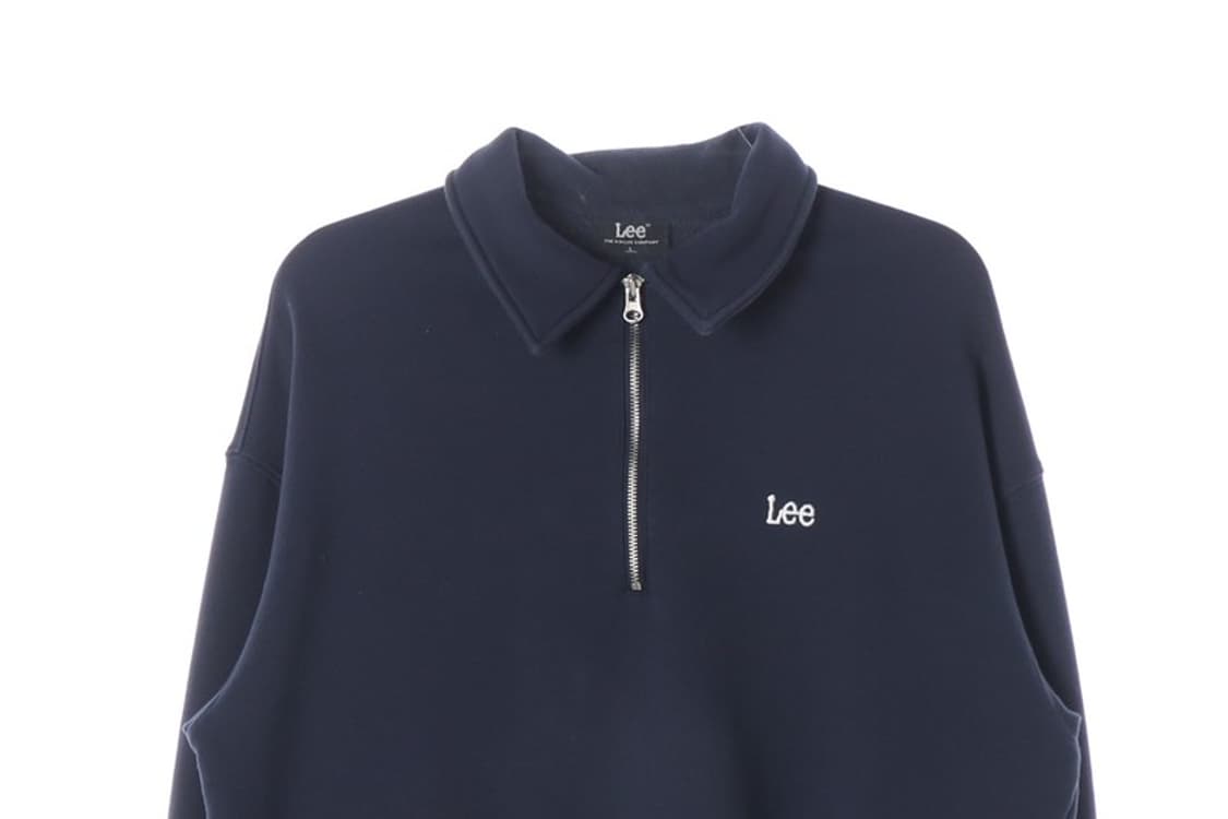 LEE 네이비 카라 하프집업 맨투맨 L 상품이미지3