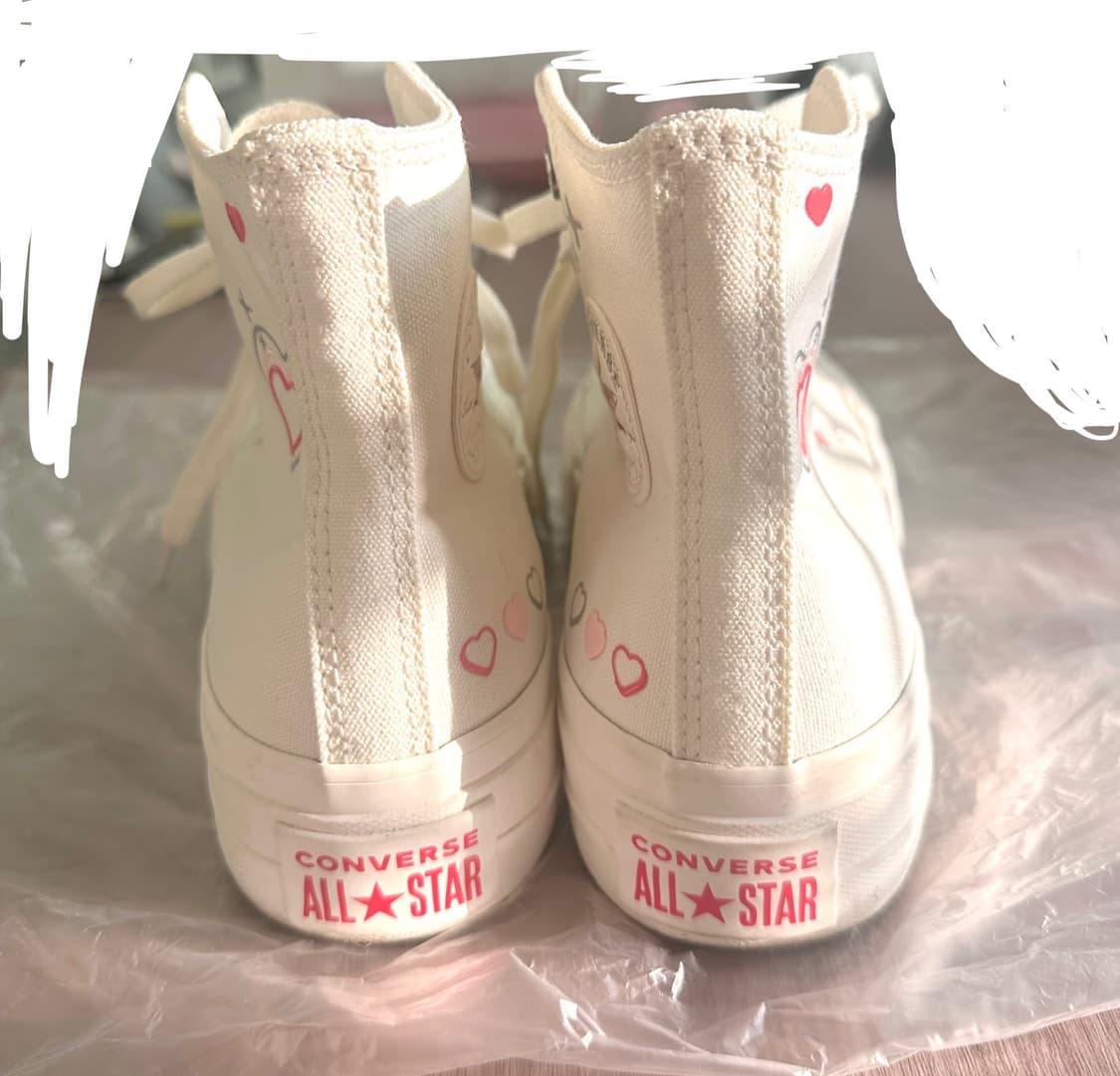 (225)컨버스 척테일러 올스타 리프트 하이 하트 스니커즈 플랫폼 상품이미지3
