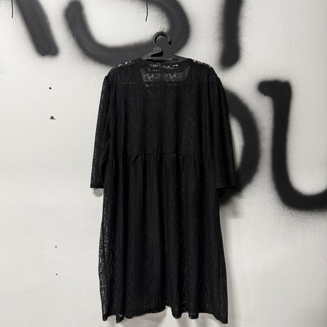 VTG 빈티지 고딕 플레어 크로쉐 펀칭 롱 가디건 상품이미지2