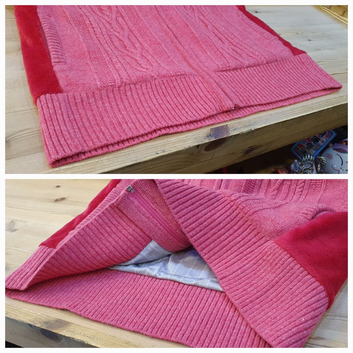 66.블랙&화이트 방풍 니트조끼 상품이미지6