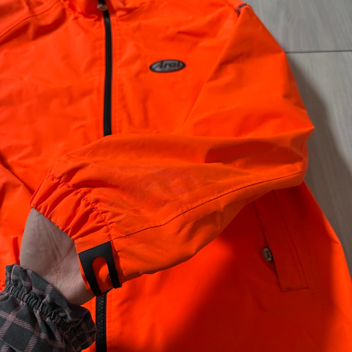 아라이 형광 주황 바람막이 상품이미지3