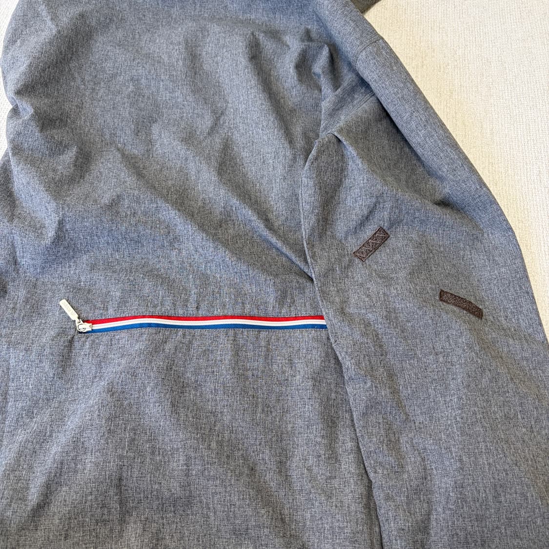 90) Adidas Originals 그레이 톤온톤 삼선 윈드브레이커 바 상품이미지4