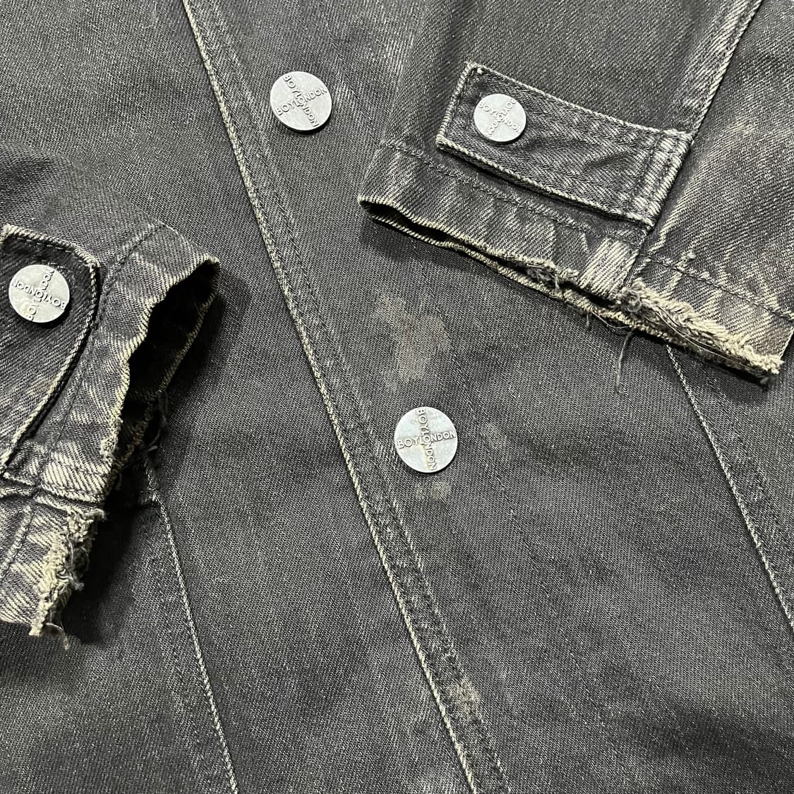보이 런던 진스 90s 락시크 흑청 데님 자켓 상품이미지10
