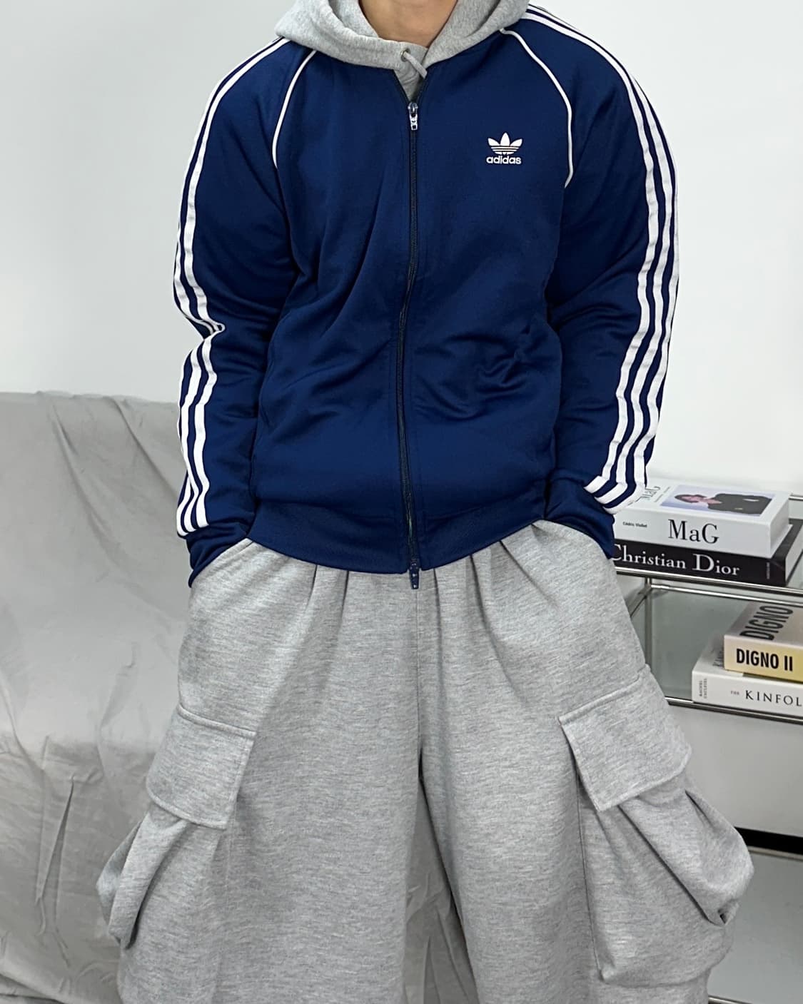 아디다스 네이비 슈퍼스타 트랙탑 져지 XL 상품이미지1