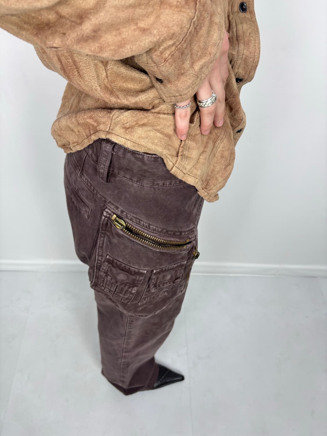 RED BROWN POCKET PANTS 상품이미지4