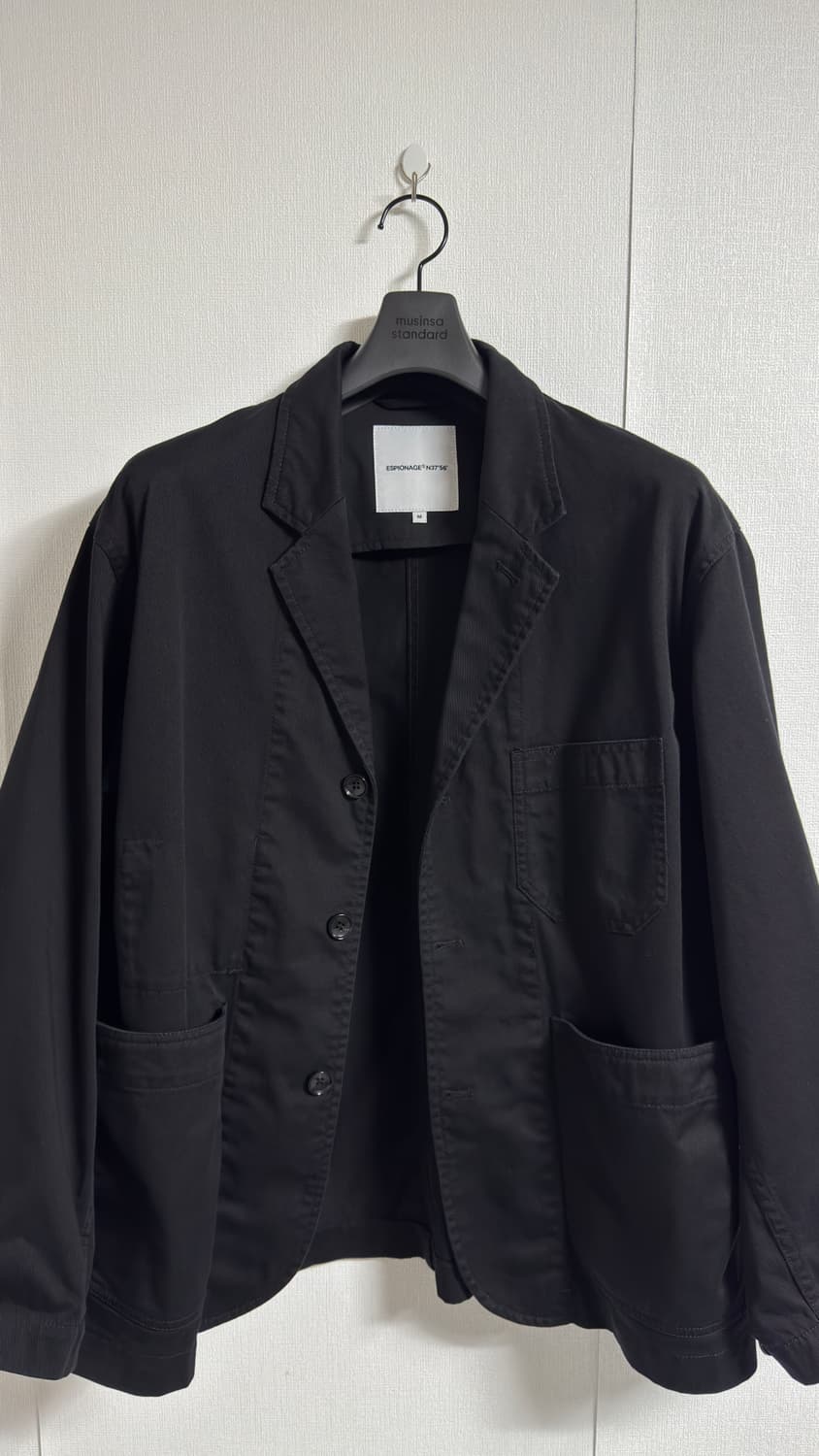에스피오나지 Cotton Notched Jacket Black 상품이미지3