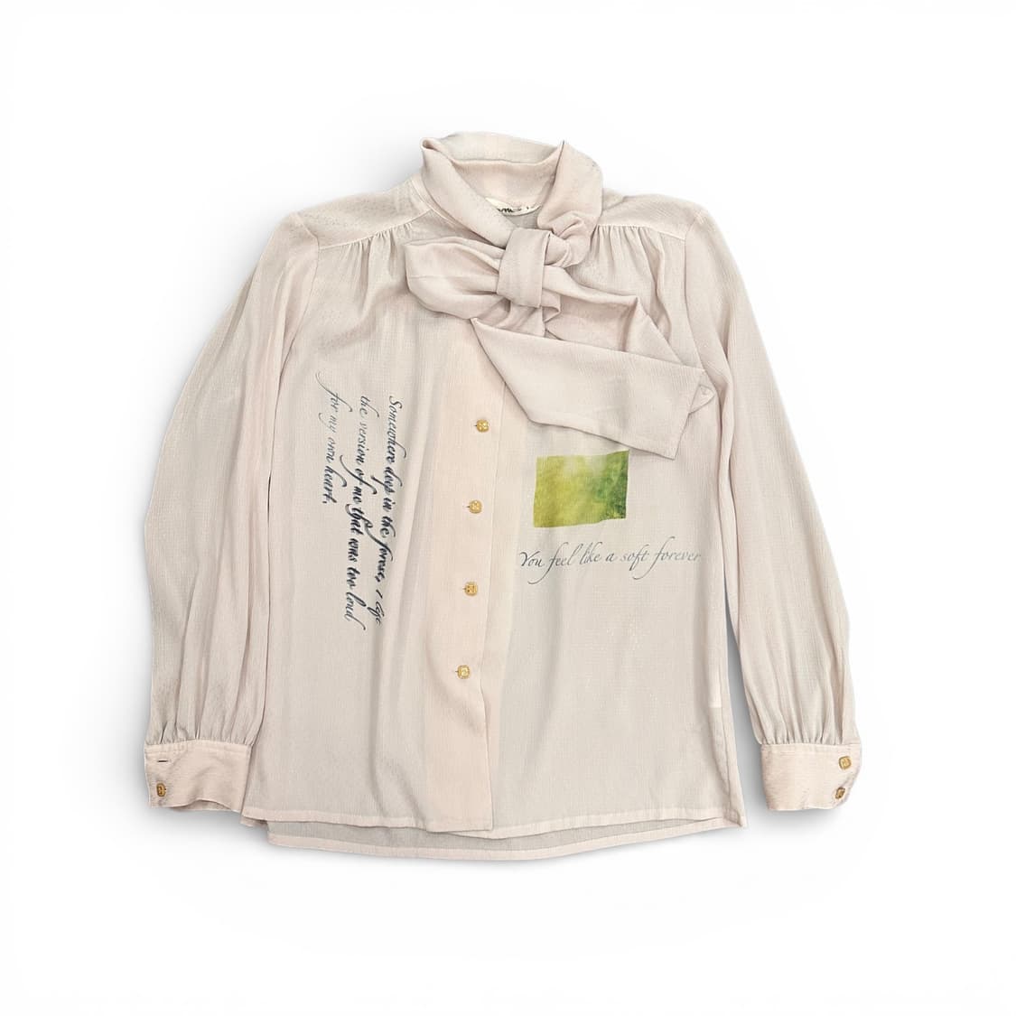 Lettering See Through Muffler Shirt 상품이미지2