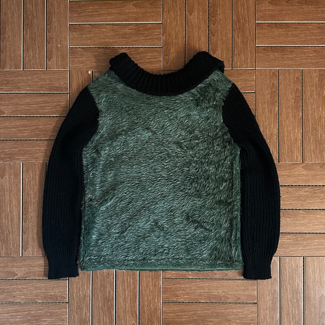 50‘s Italiana fake fur switching knit 상품이미지2