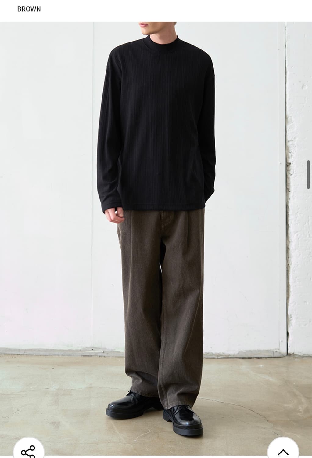 (새상품)(L)드로우핏 와이드 뉴트럴 컬러 데님 [BROWN] 판매 상품이미지3