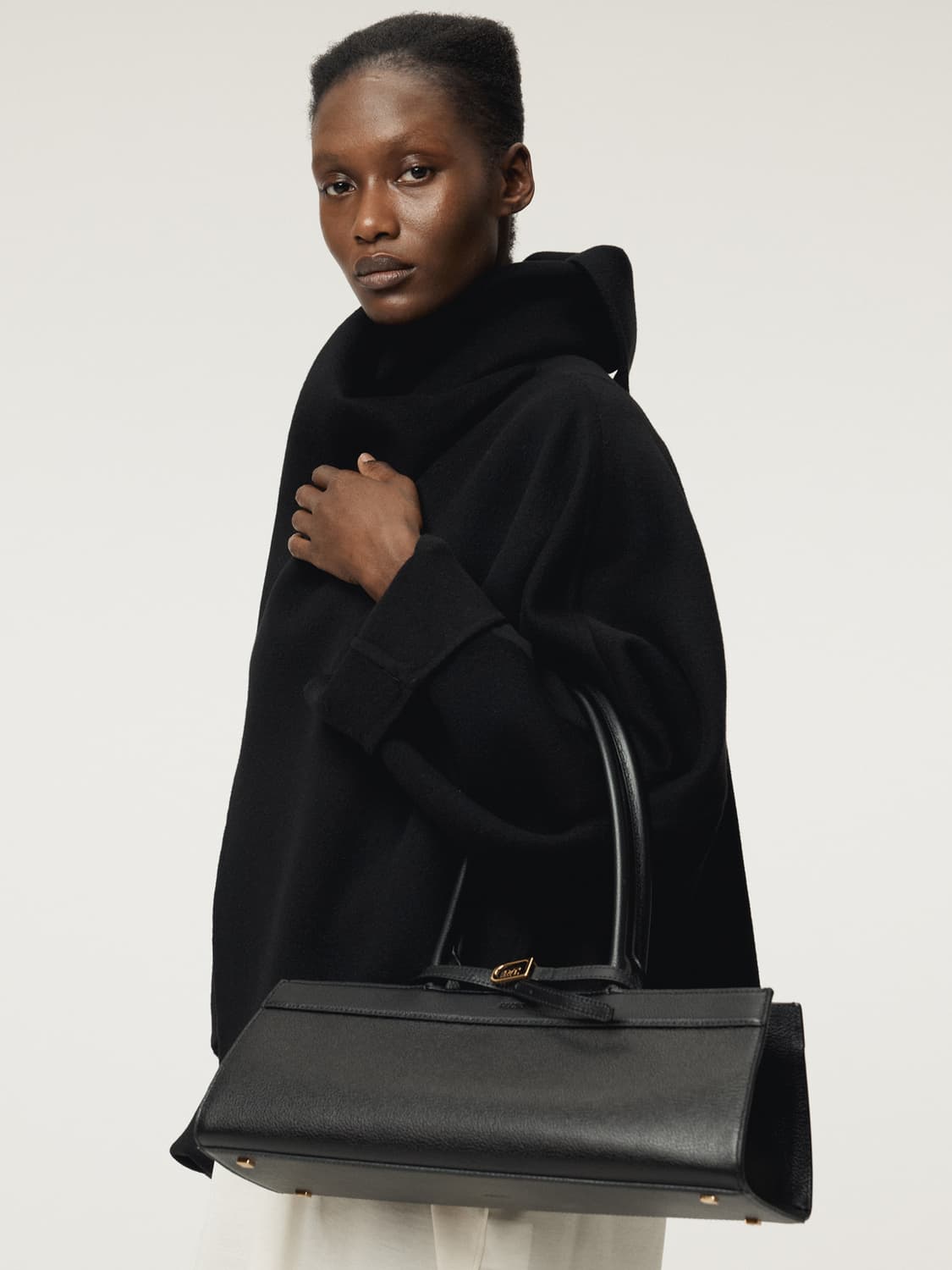 렉토 RECTO 핸드메이드 머플러 코트 블랙 상품이미지5