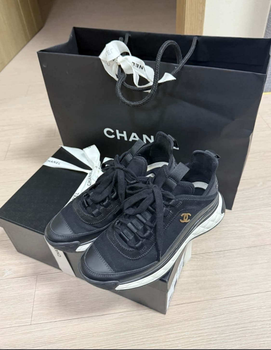 (정품) 샤넬 믹스드파이버 스니커즈 36.5 상품이미지3