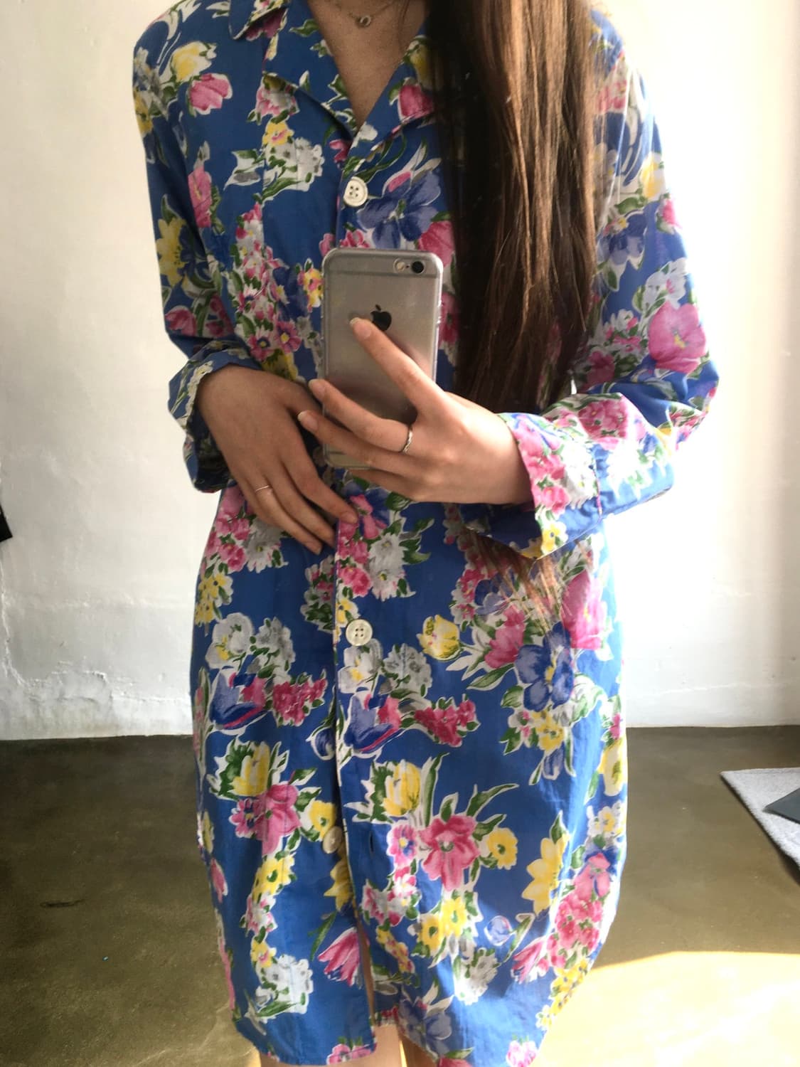랄프로렌 블루 플라워 패턴 셔츠 원피스 상품이미지1