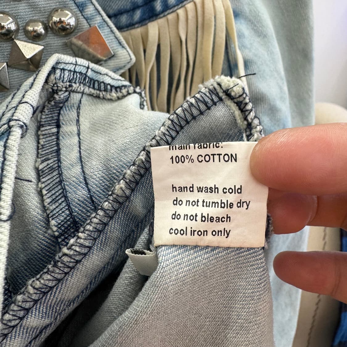 TOV Fringe & Studded 일본 웨스턴 데님 자켓 (55) 상품이미지7