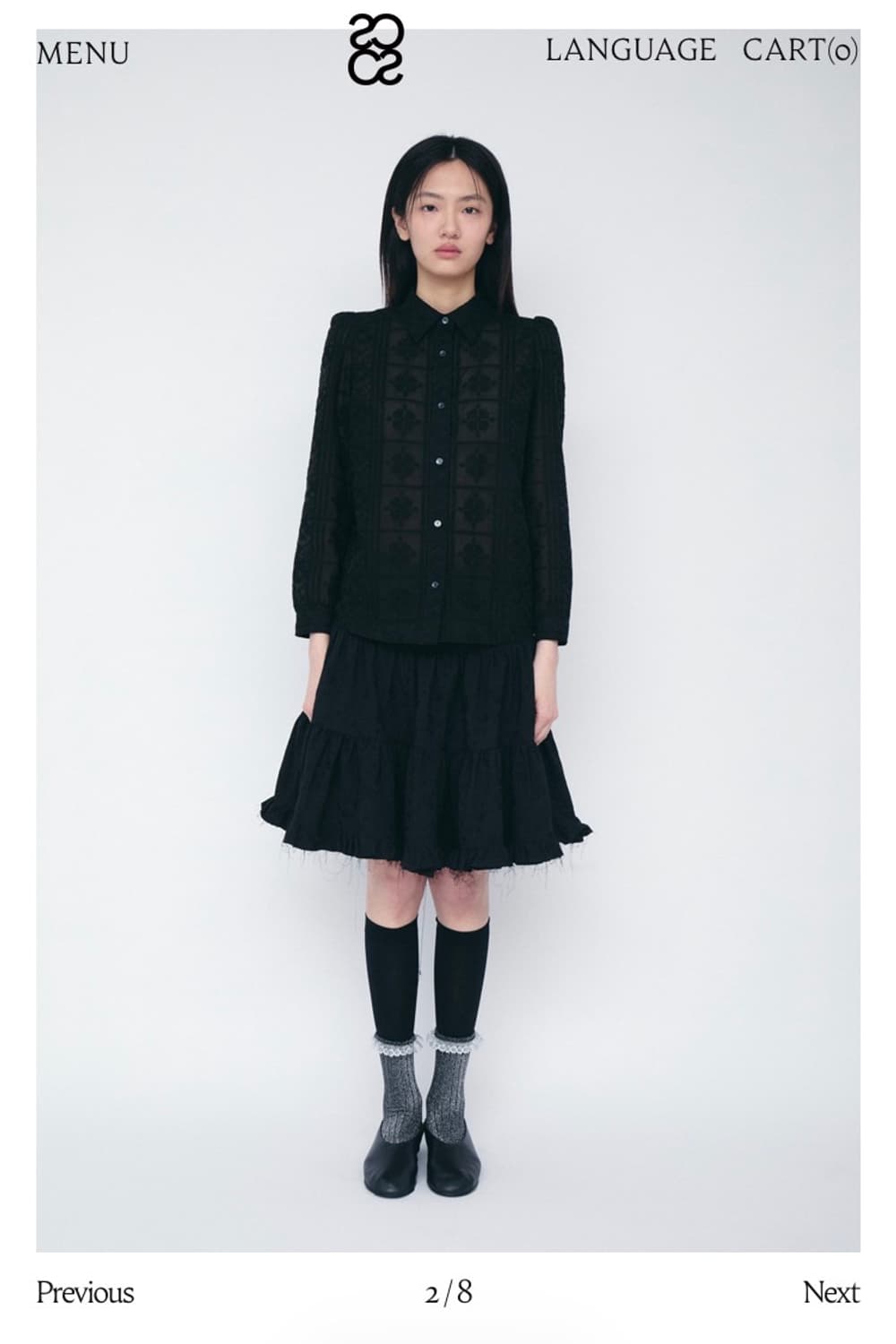 cosmoss 코스모스 플로럴 발레리나 스커트 상품이미지2