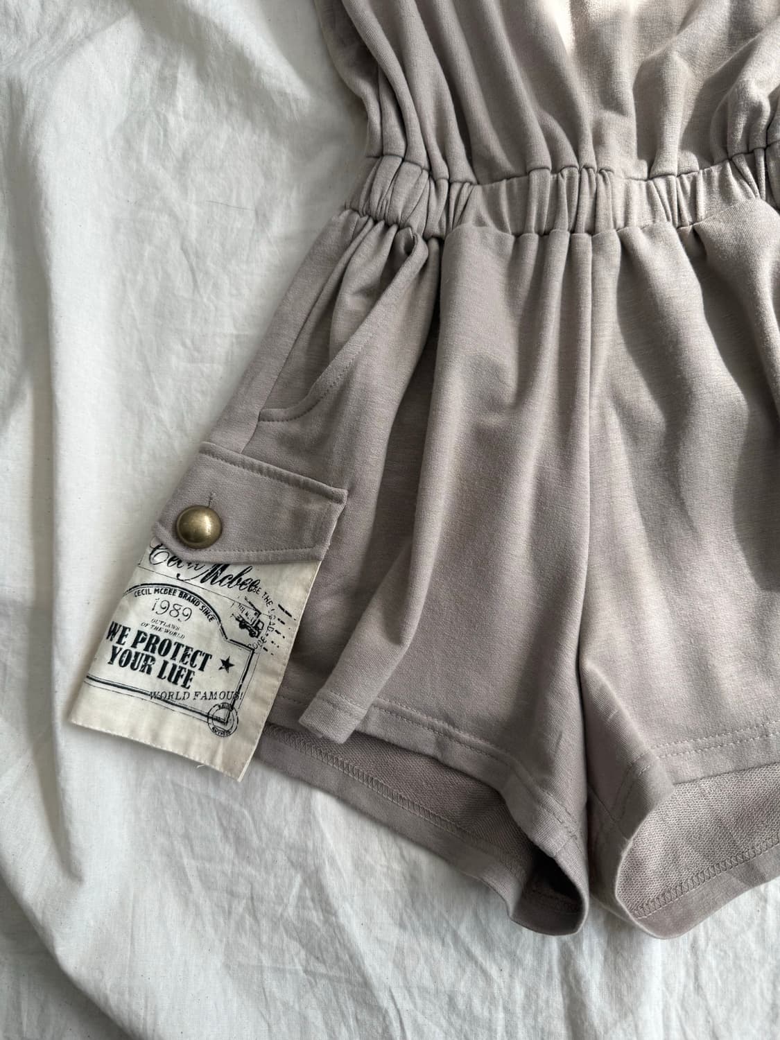 세실맥비 y2k 00’s 베이지 튜브탑 점프수트(새상품) 상품이미지2