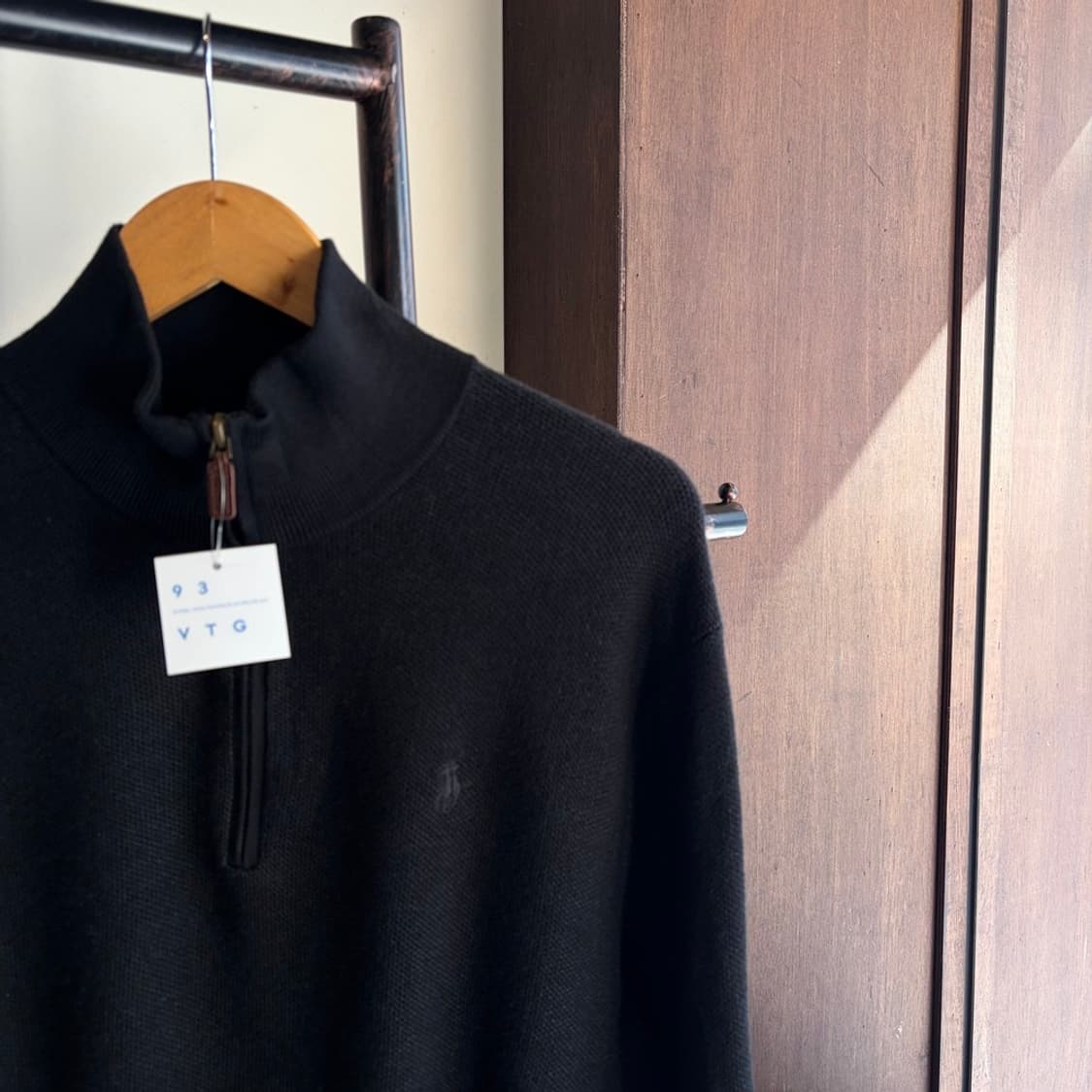 15284 - 폴로 랄프로렌 블랙 반집업 니트 (피마 코튼) 상품이미지3