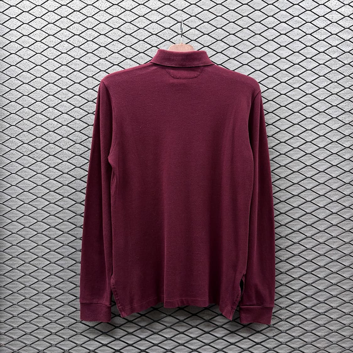 폴로 헌팅 테마 PK 롱슬리브 카라티 플랩포켓 사이드트임 디테일 버건디 상품이미지3