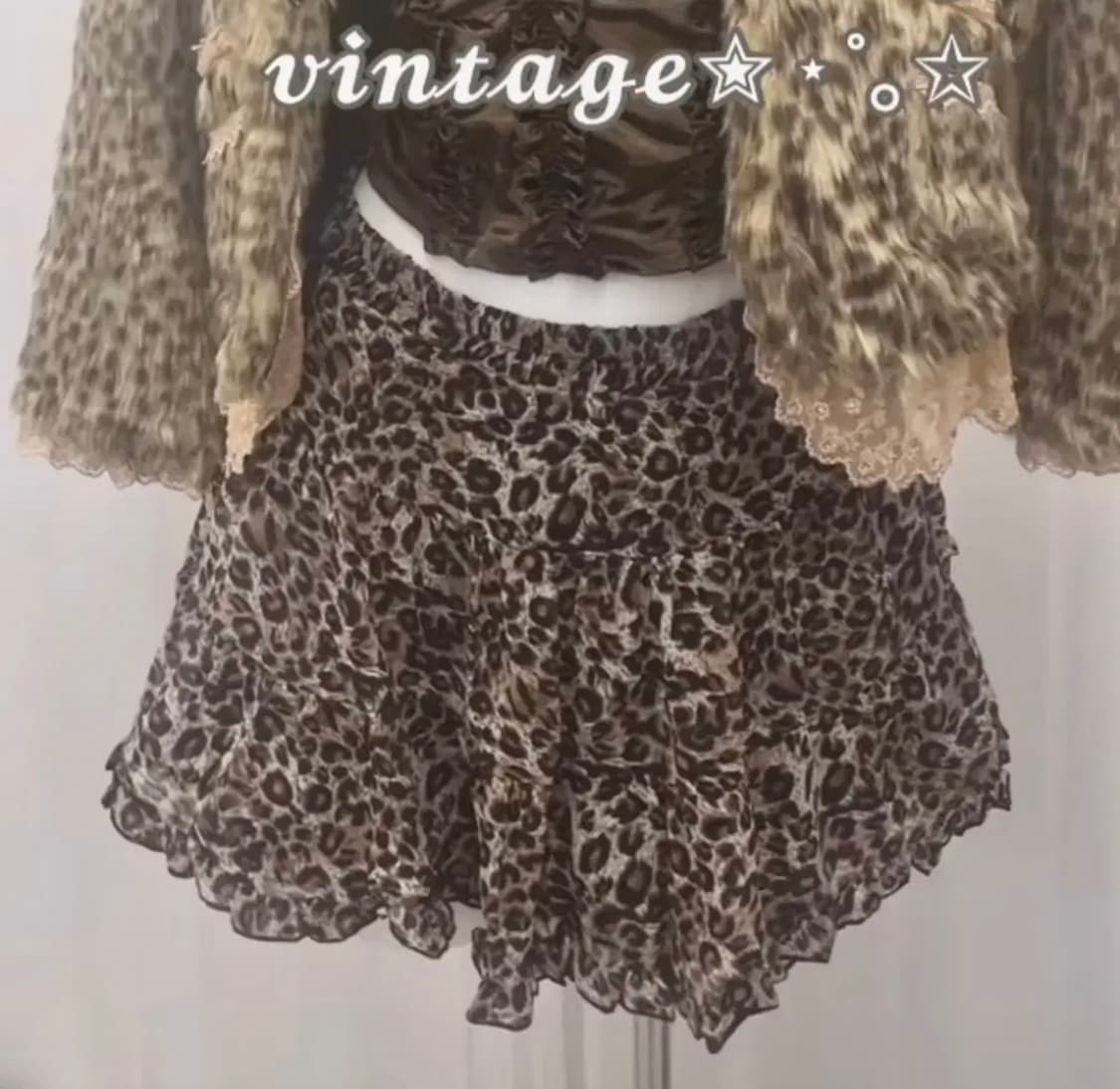 일본 빈티지 합정빈티지 호피스커트 (레오파드 스커트) 상품이미지1