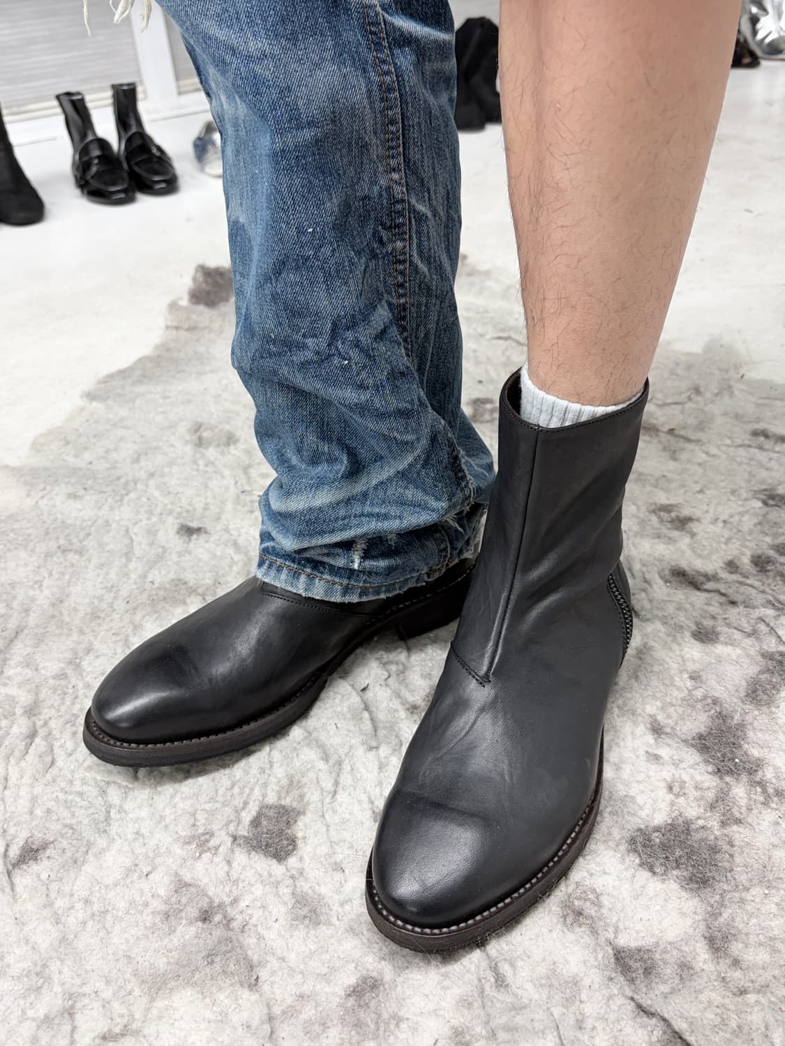 폴 스미스 트위스티드 지퍼 레더 부츠 상품이미지2