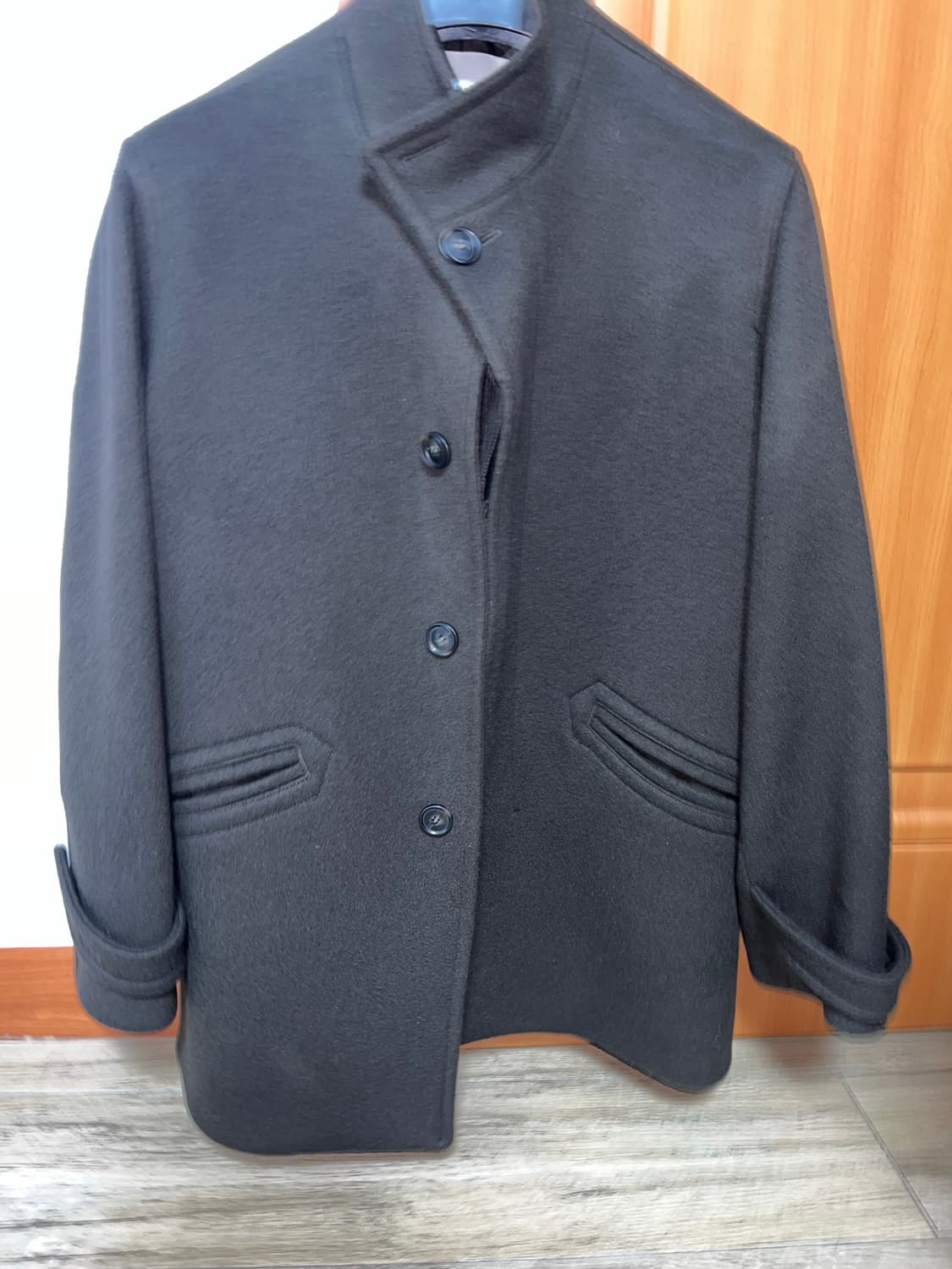 홀리선 배런 울 하프 코트 다크 브라운 상품이미지3