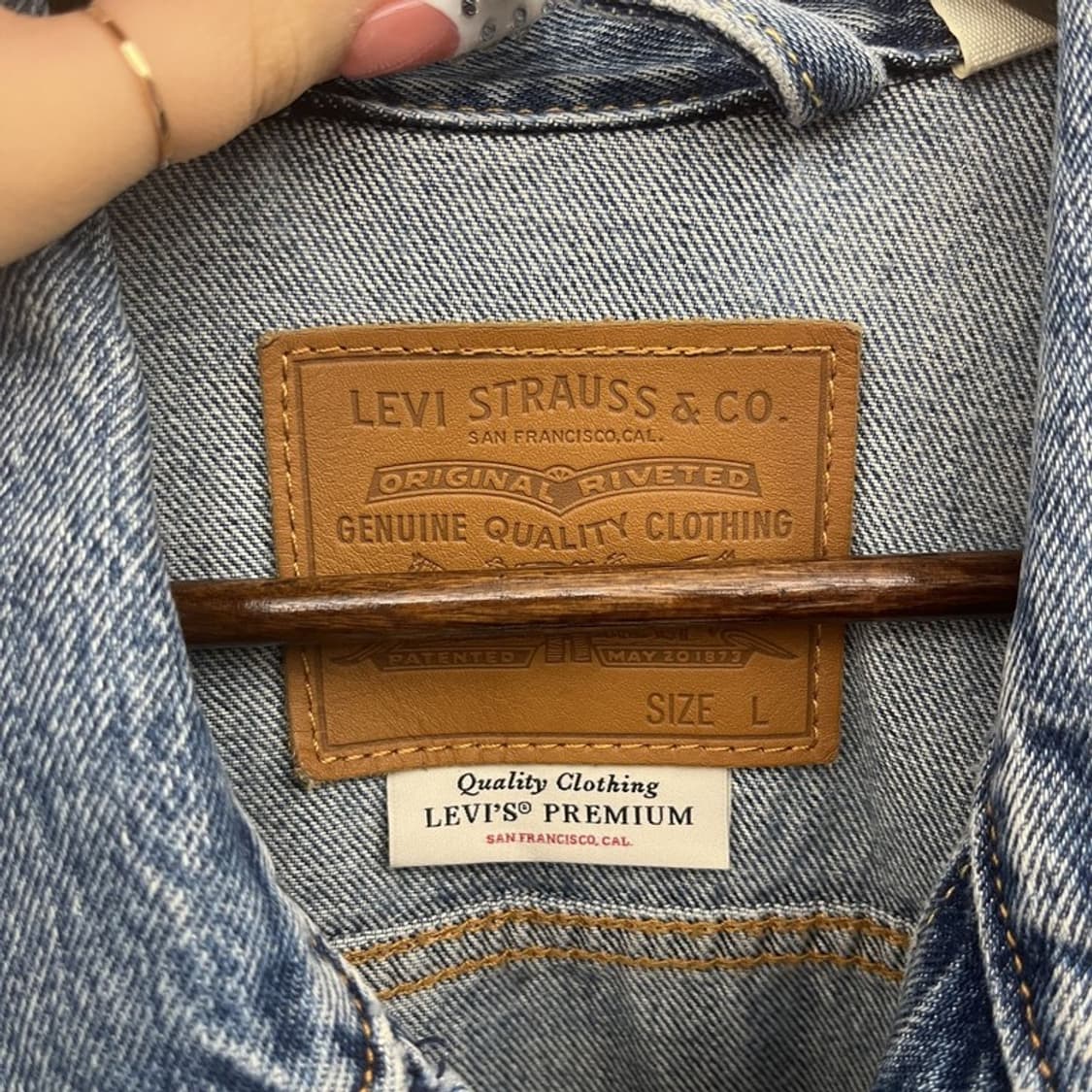 리바이스 프리미엄 빈티지 트러커 연청 데님자켓 L C10108 상품이미지5