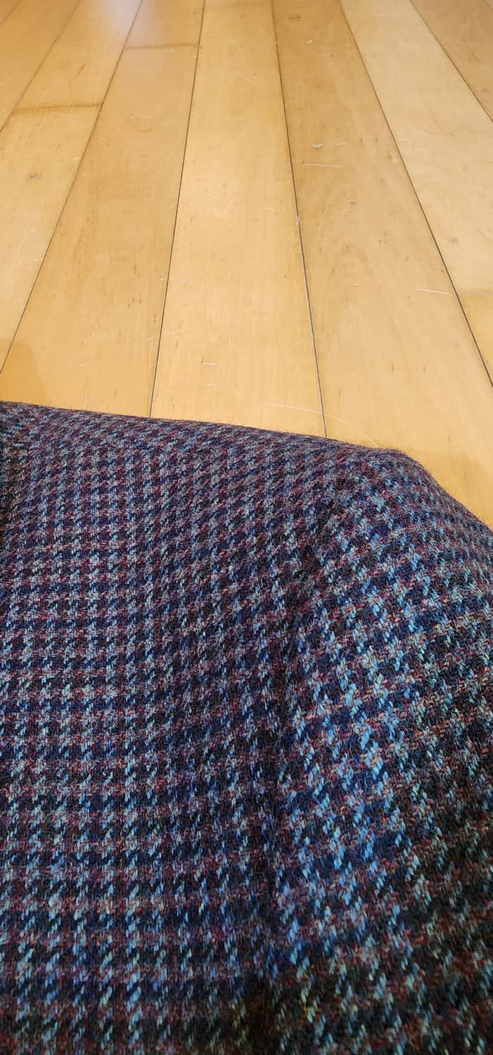 브라운 체크 모직자켓  2XL 상품이미지9