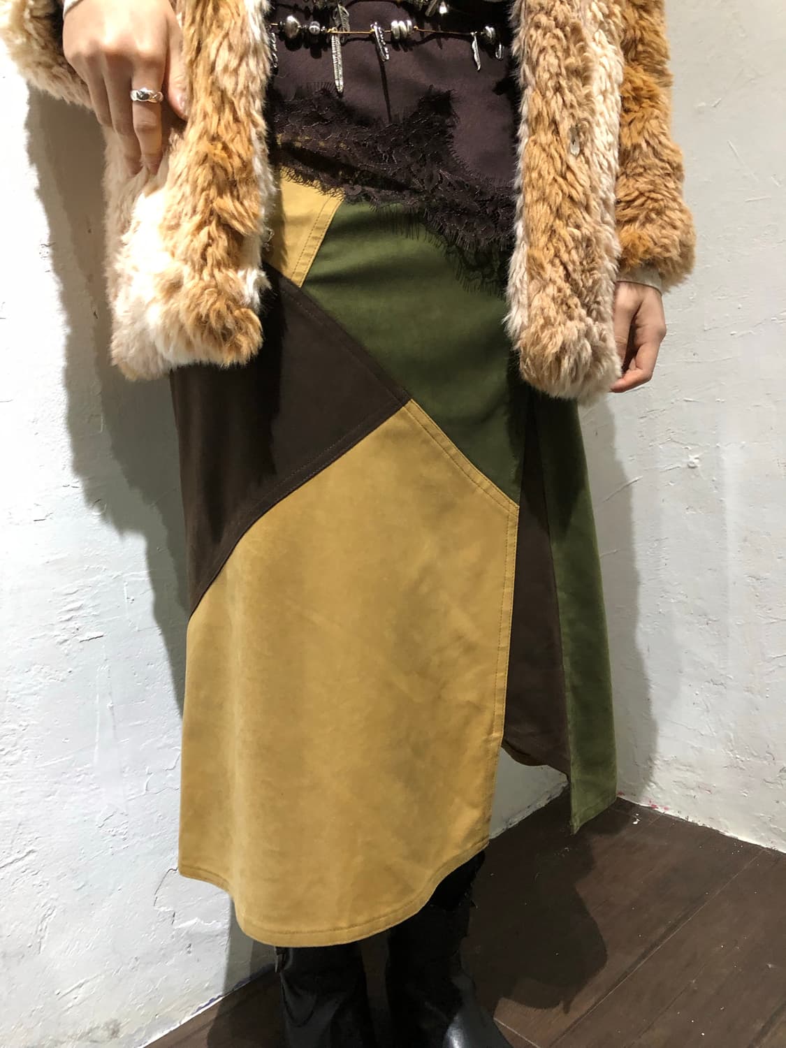 Color Block Midi Skirt 상품이미지4