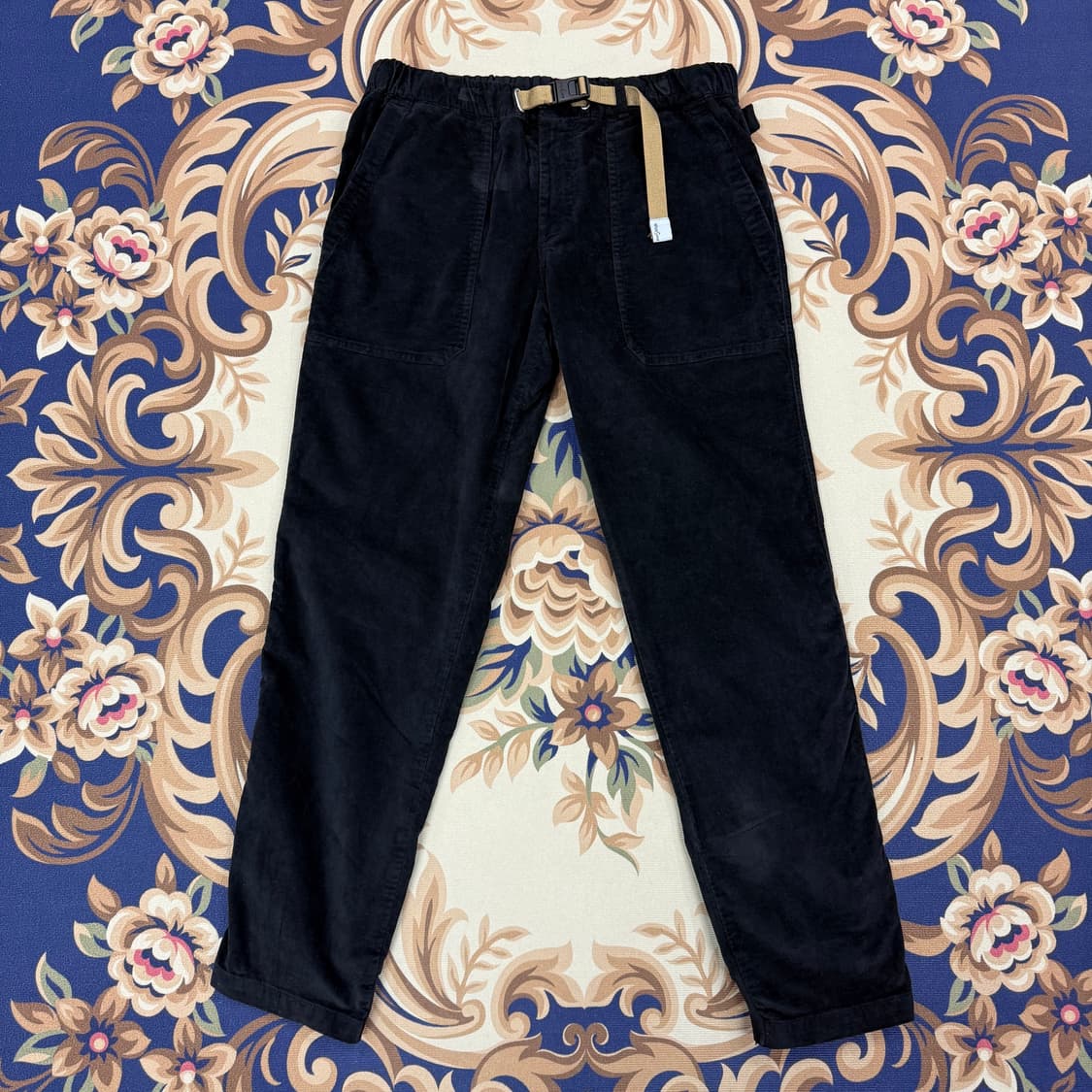 (32)화이트샌드 위빙 벨트 팬츠(블랙,made in italy) 상품이미지1