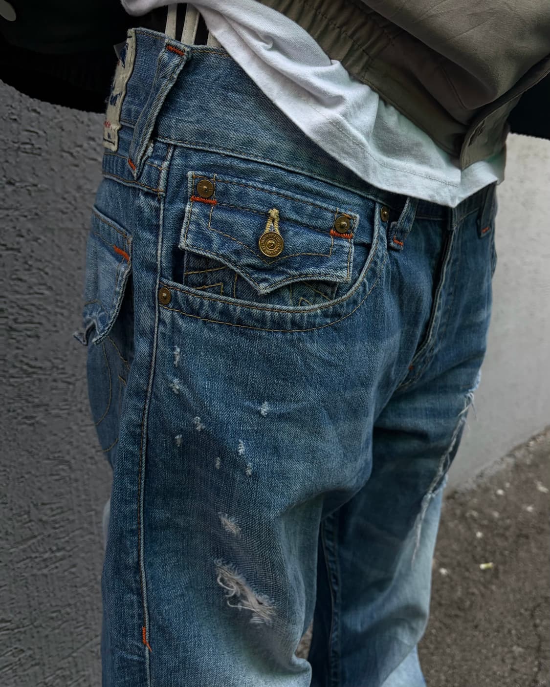  90s TRUERELIGION denim scratch straight 상품이미지4