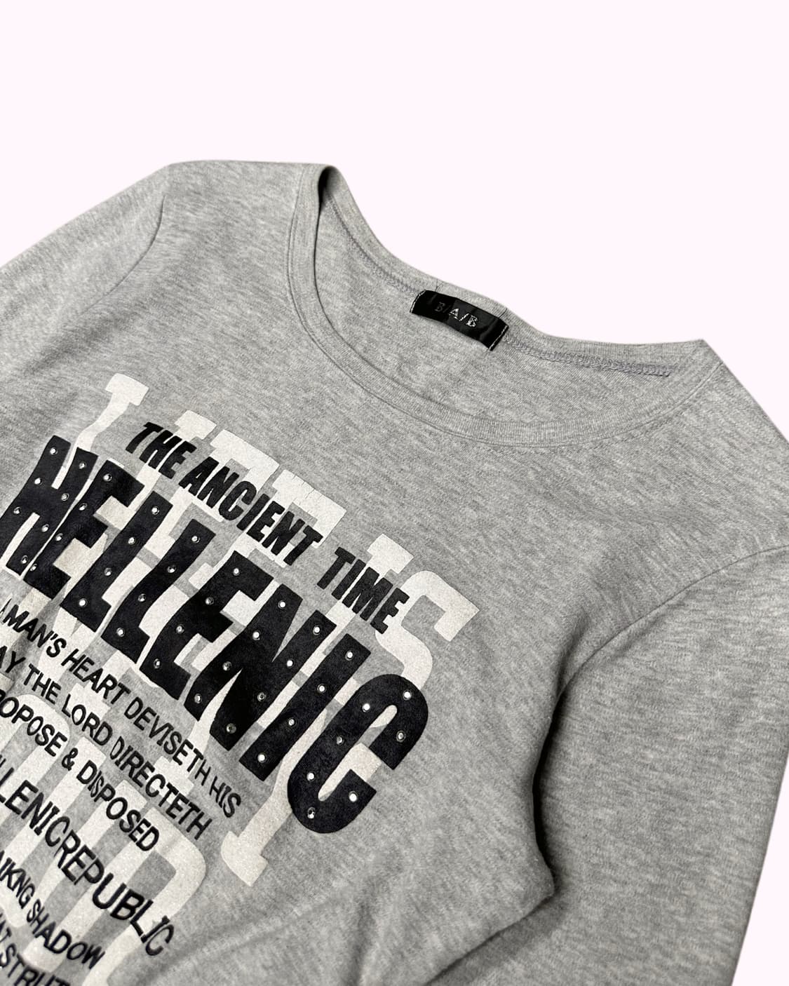 y2k cubic lettering grey t-shirt 상품이미지3
