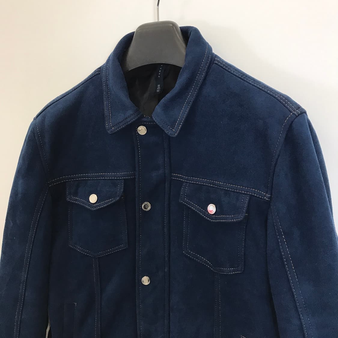 자라 벨벳 스웨이드 자켓 블루[L사이즈] 상품이미지2