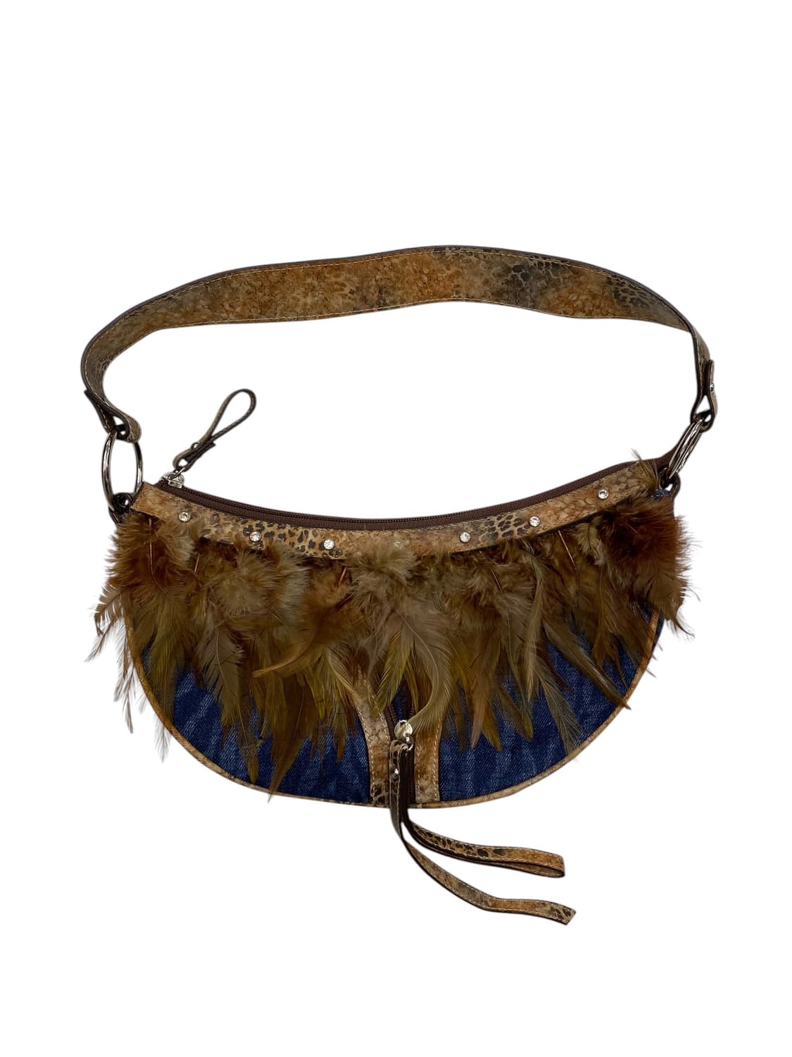 kamehae 빈티지 y2k 깃털 오리엔탈 호보백 상품이미지1