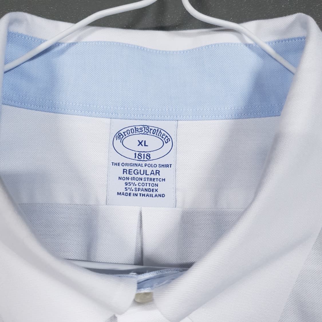 실측 2XL) 브룩스브라더스 논아이론 버튼다운 옥스포드 코튼 셔츠 화이트 상품이미지8