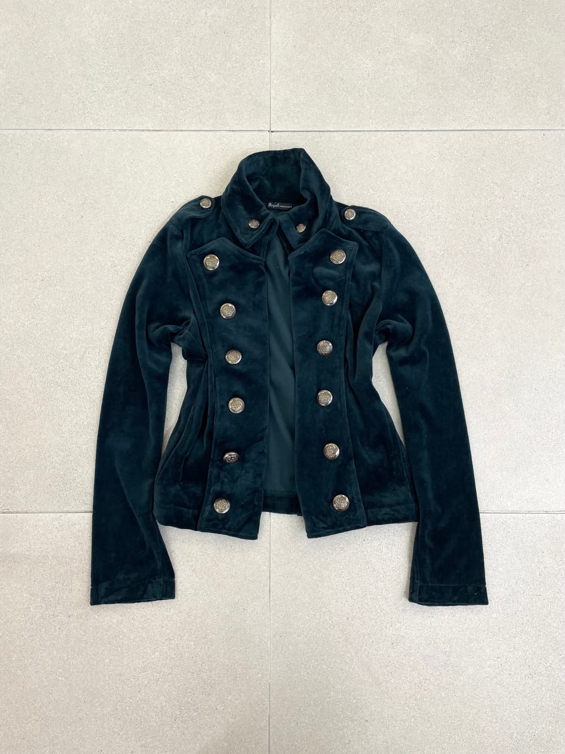 청록 벨벳 나폴레옹 자켓 상품이미지1