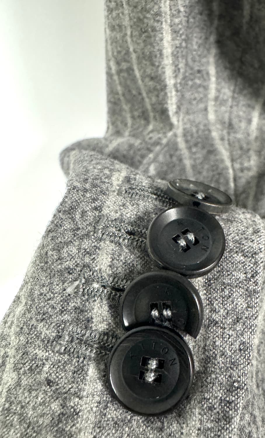 KITON 키톤 여성 원버튼 그레이 스트라이프 울 자켓 42 상품이미지5